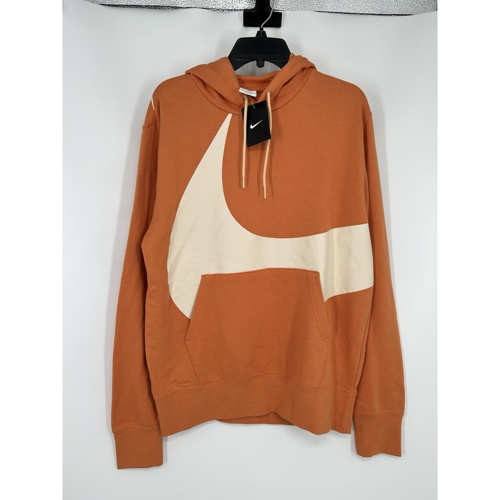Nike Sportswear Swoosh Semi Brushed Back Pullover Hoodie Big Swoosh DH1027-808 M